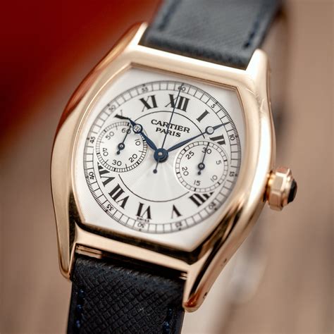 cartier tortue chronograph|cartier tortue wrist watch.